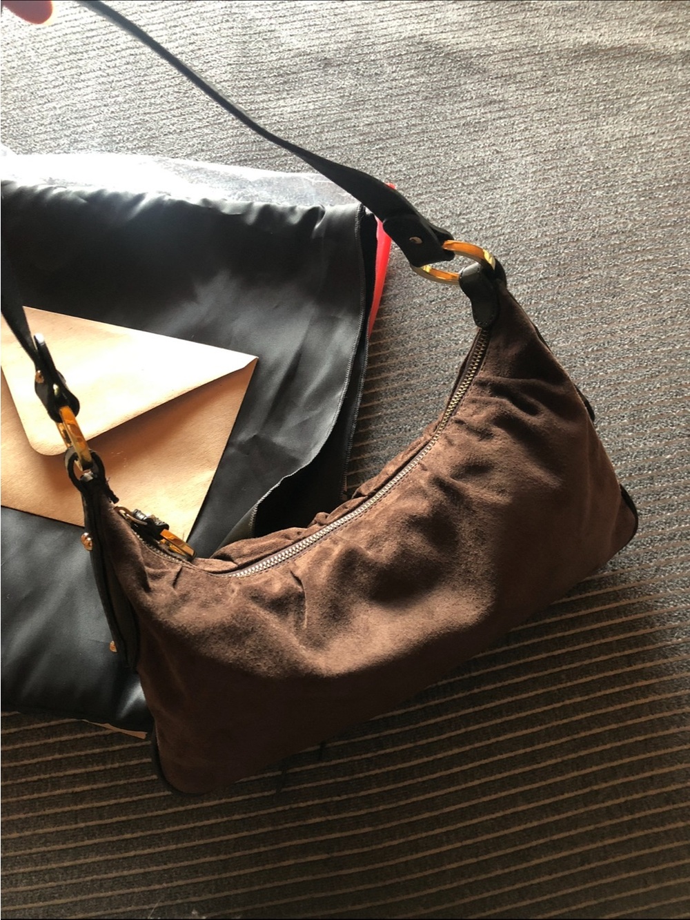 FENDI Brown Suede shoulder bag - Picture 10 of 15
